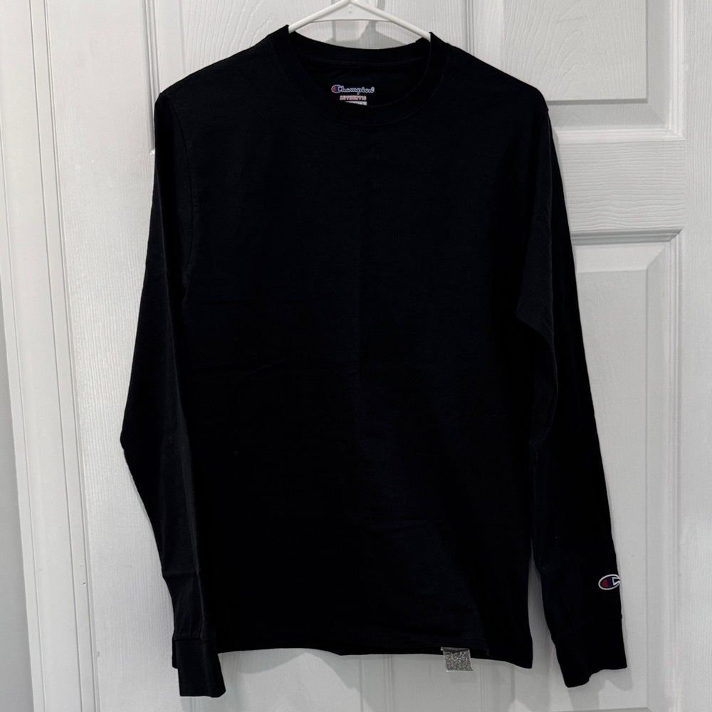 Champion Men's Classic Black Long Sleeve Tee